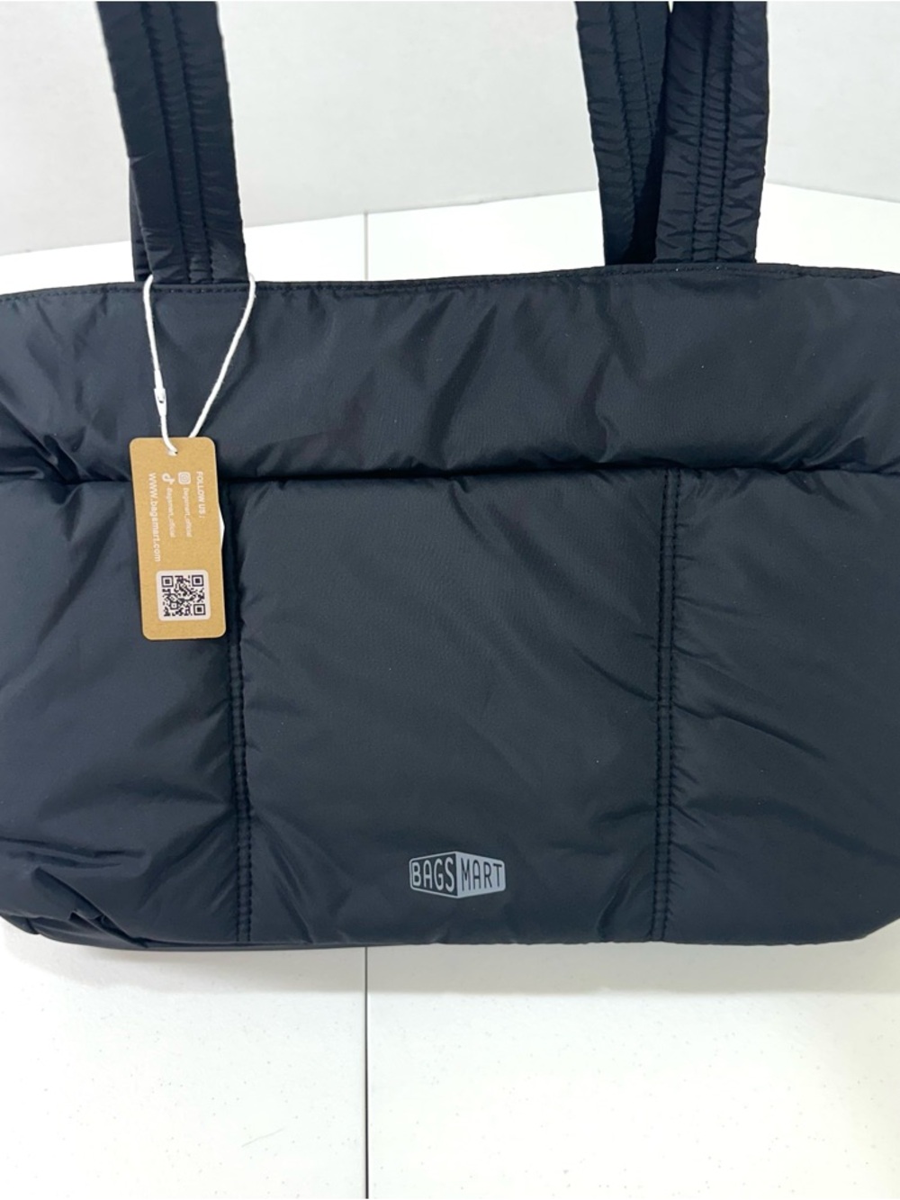 Bagsmart Women’s Black Puffy Tote Bag